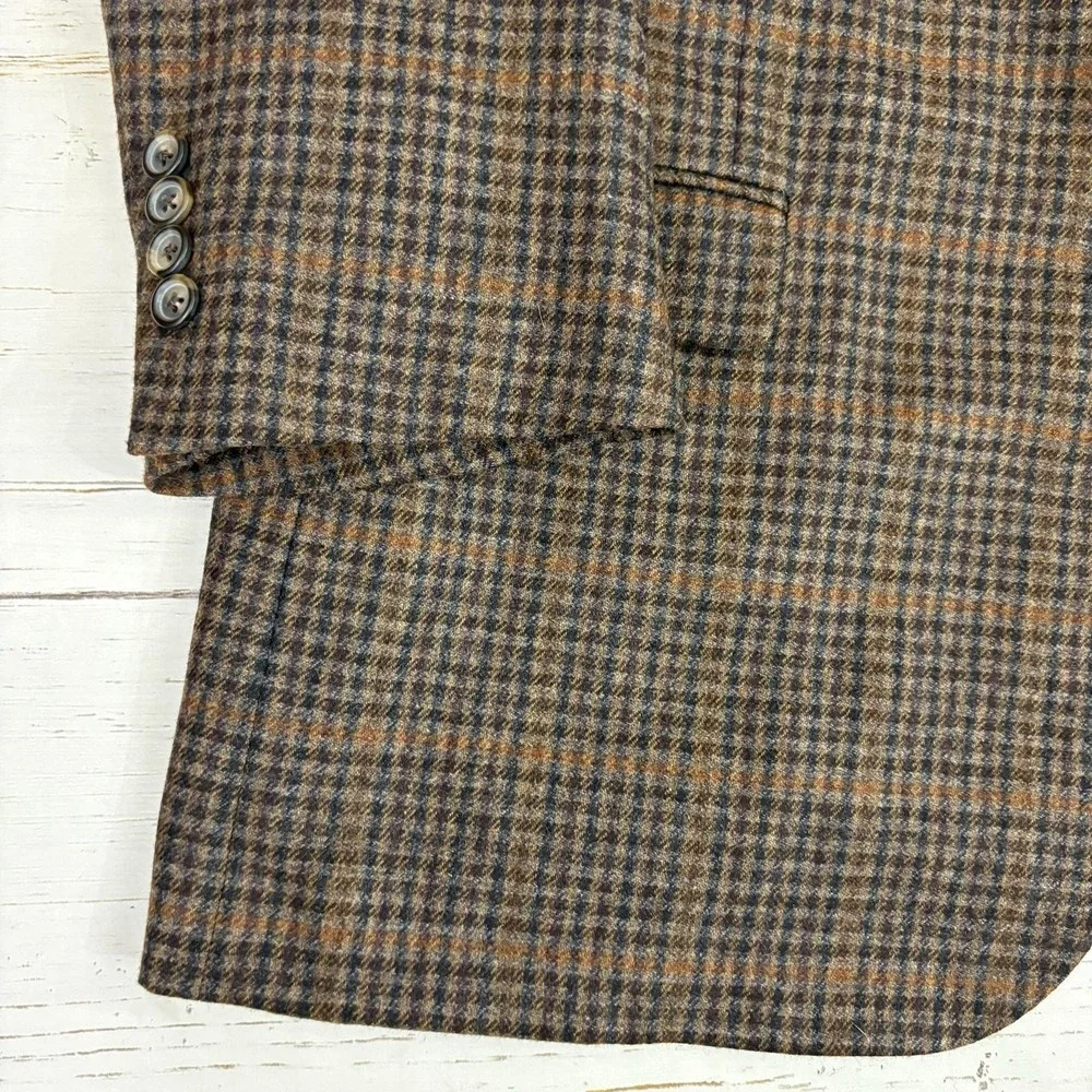 Brooks Brothers Madison Blazer E Thomas Wool Houndstooth Check 46R